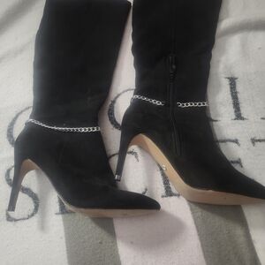 Elegant Black High Heel Boots